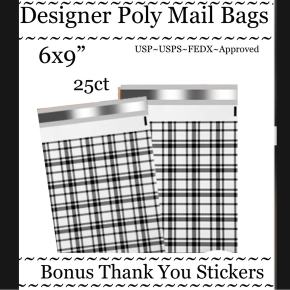 25ct 6x9’ Polymailer Bags~BONUS! Free Stickers~New~ - Picture 1 of 11